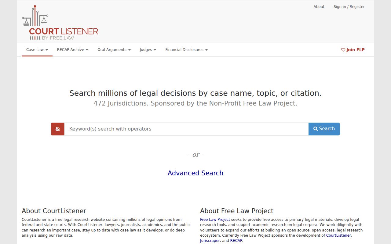 Caddo case search CourtListener federal docket discovery interface