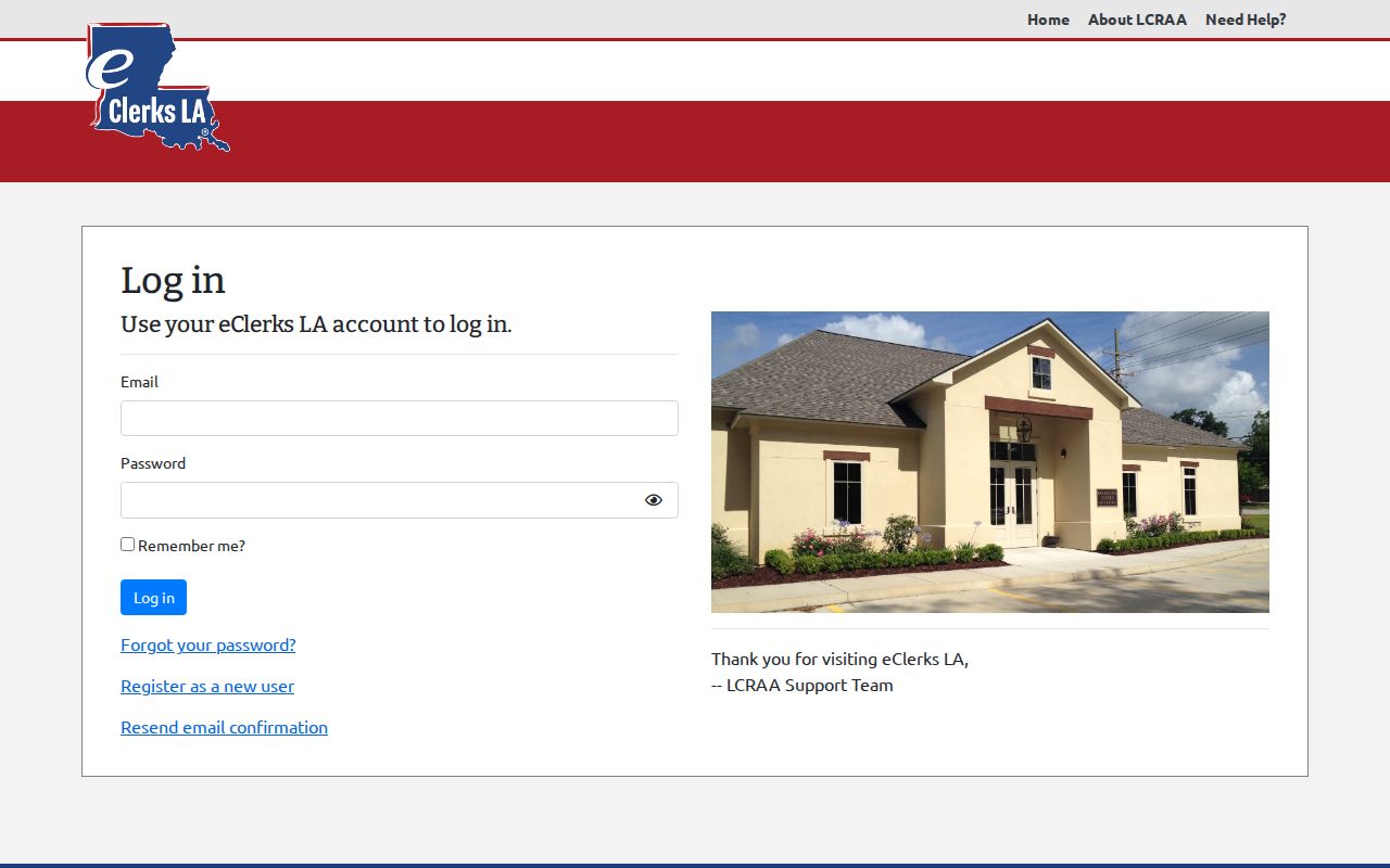 Caddo case search eClerks statewide portal login fields