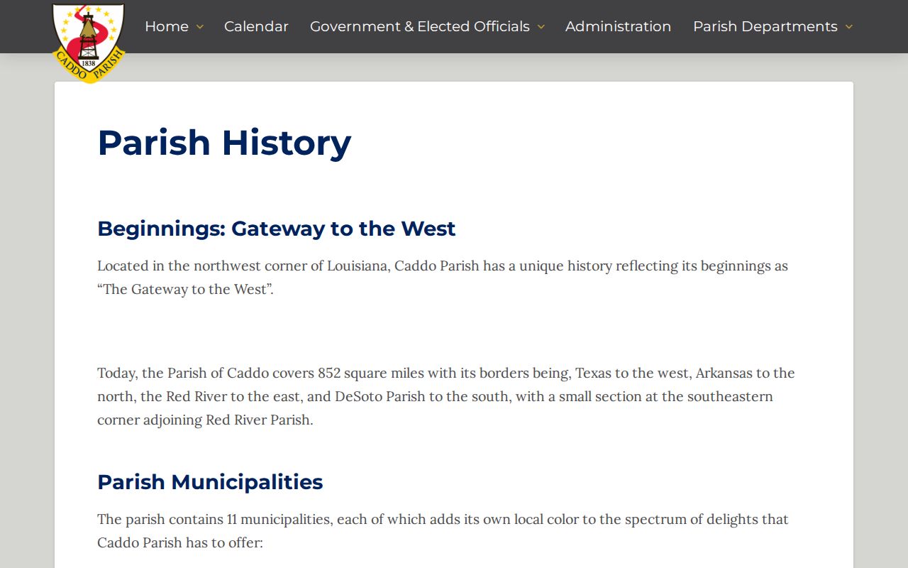 Oil City court records docket Caddo Parish municipality source